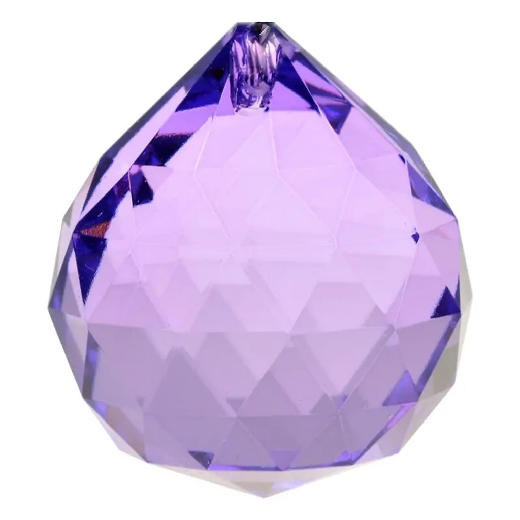 Cristal arc en ciel Sphère - violet - qualité AAA | 4 cm