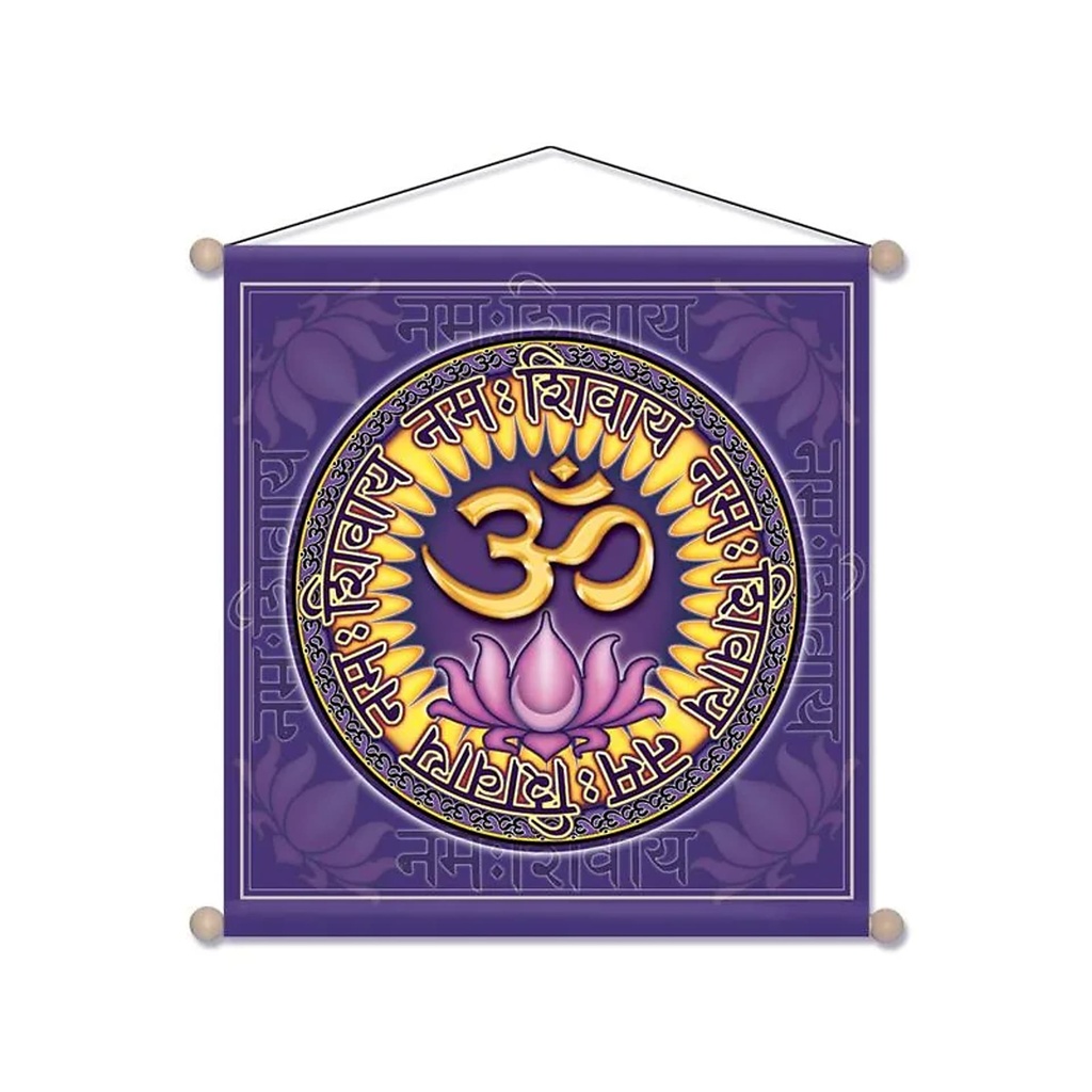 Bannière de Méditation Om Namo Shivaya | 37.5x37.5 cm