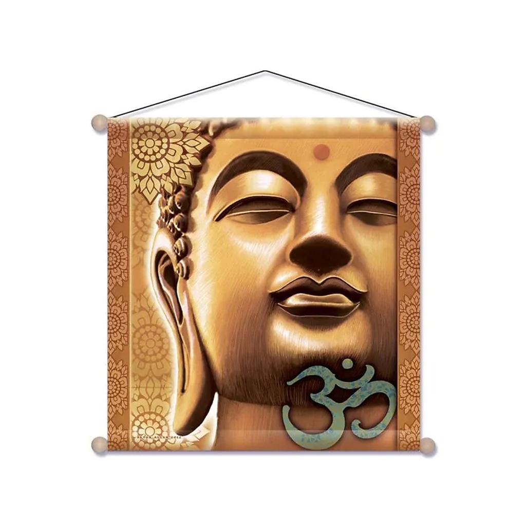 Bannière de Méditation Bouddha d'or | 37.5x37.5 cm