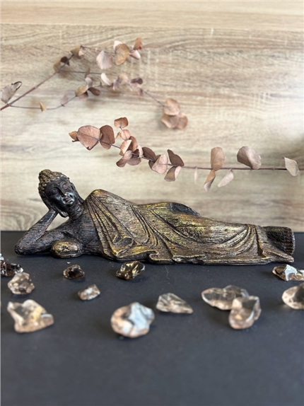 Statuette Bouddha Allongé 38 cm en Résine