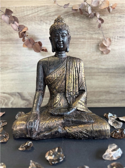Statuette Bouddha Assis 29,5 cm en Résine