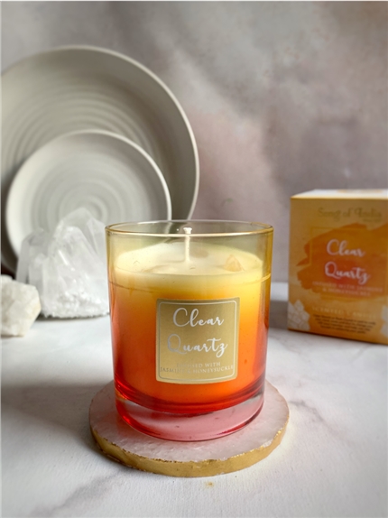 Bougie parfumée Pierres de Guérison Cristal de roche 200 g