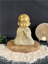 Statuette Moine en Prière 14 cm - Résine - Doré