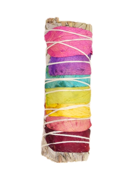 Bâton de sauge blanche 7 chakras 10 cm