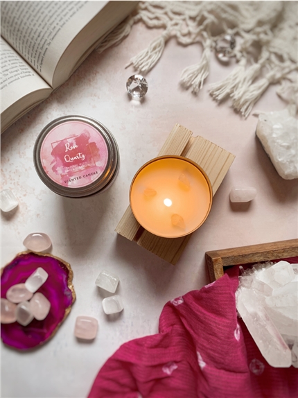 Bougie parfumée Pierres de Guérison Quartz rose 80 g