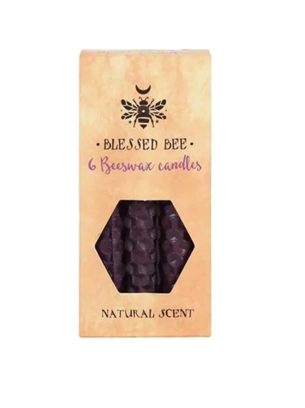 Bougies à rituel en Cire d'Abeille - Violet