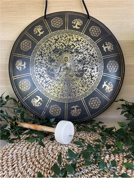 Gong Tibétain Bouddha env 50 cm