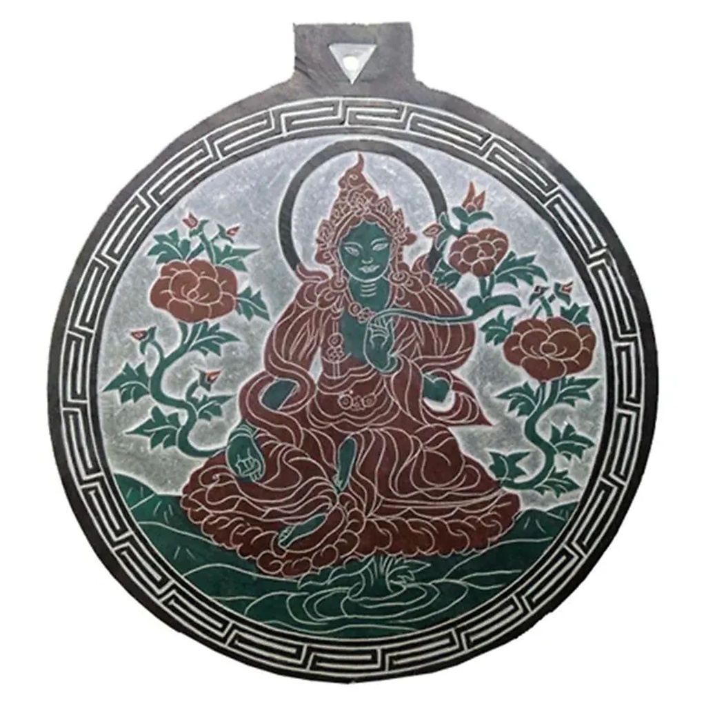 Basrelief en ardoise Tara verte | 20 cm