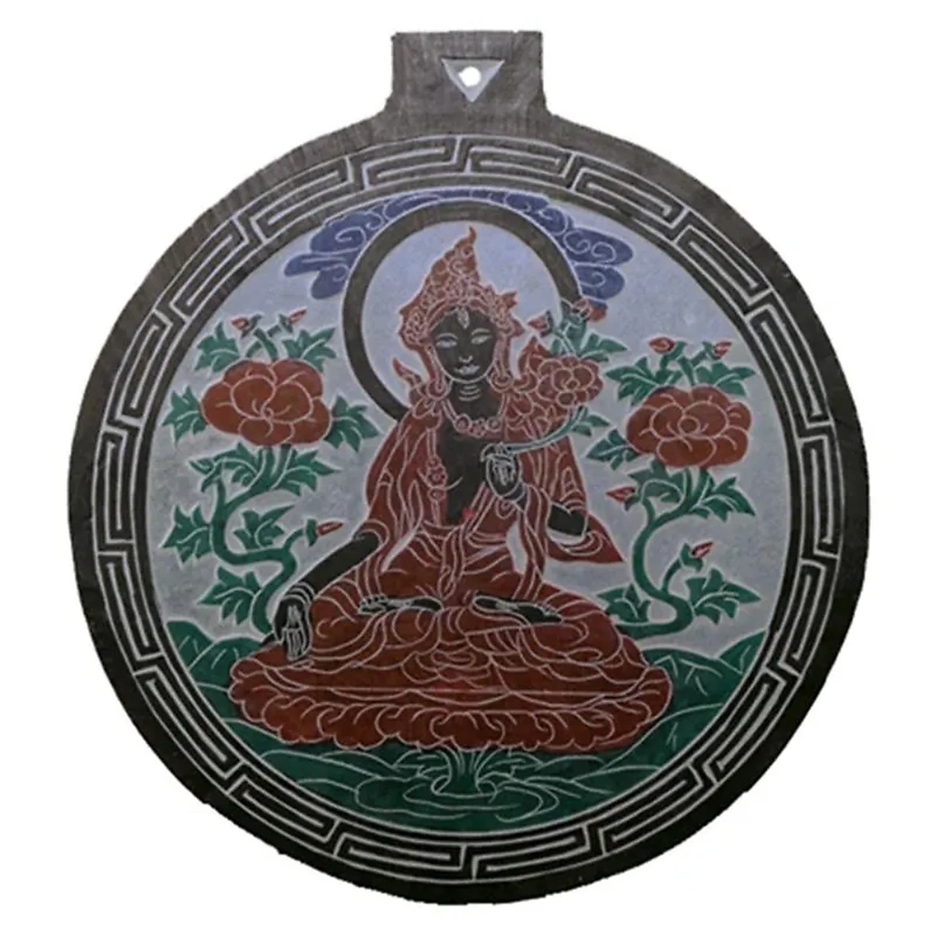 Basrelief en ardoise Tara blanche | 20 cm