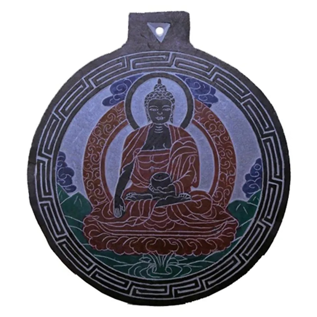 Basrelief en ardoise avec Bouddha | 17.5 cm