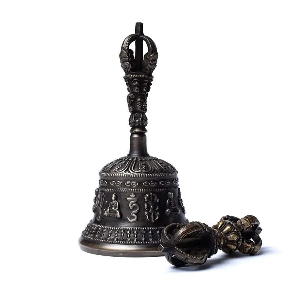 Dorje et Cloche en laiton qualité supérieure | 15x8 cm