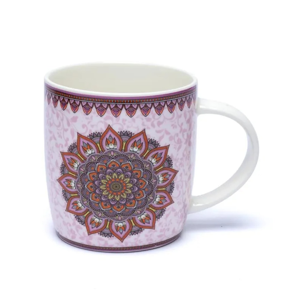 Tasse à thé infuseur Mandala violet --  ±400 ml