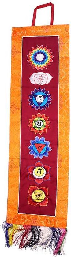 Bannière Chakra brodés et brocart -- 70x19 cm