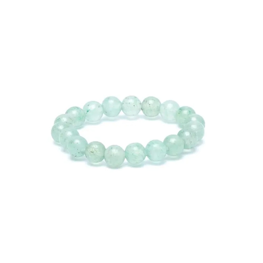 Bague élastique en aventurine verte -- 3 mm