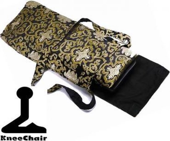 [8718969173674] Sac pour banc, noir décoration Or -- 50x26 cm