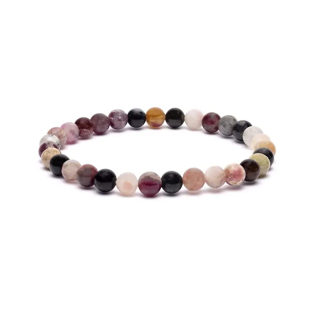 Bracelet élastique en tourmaline mixte -- ±0,6 cm	