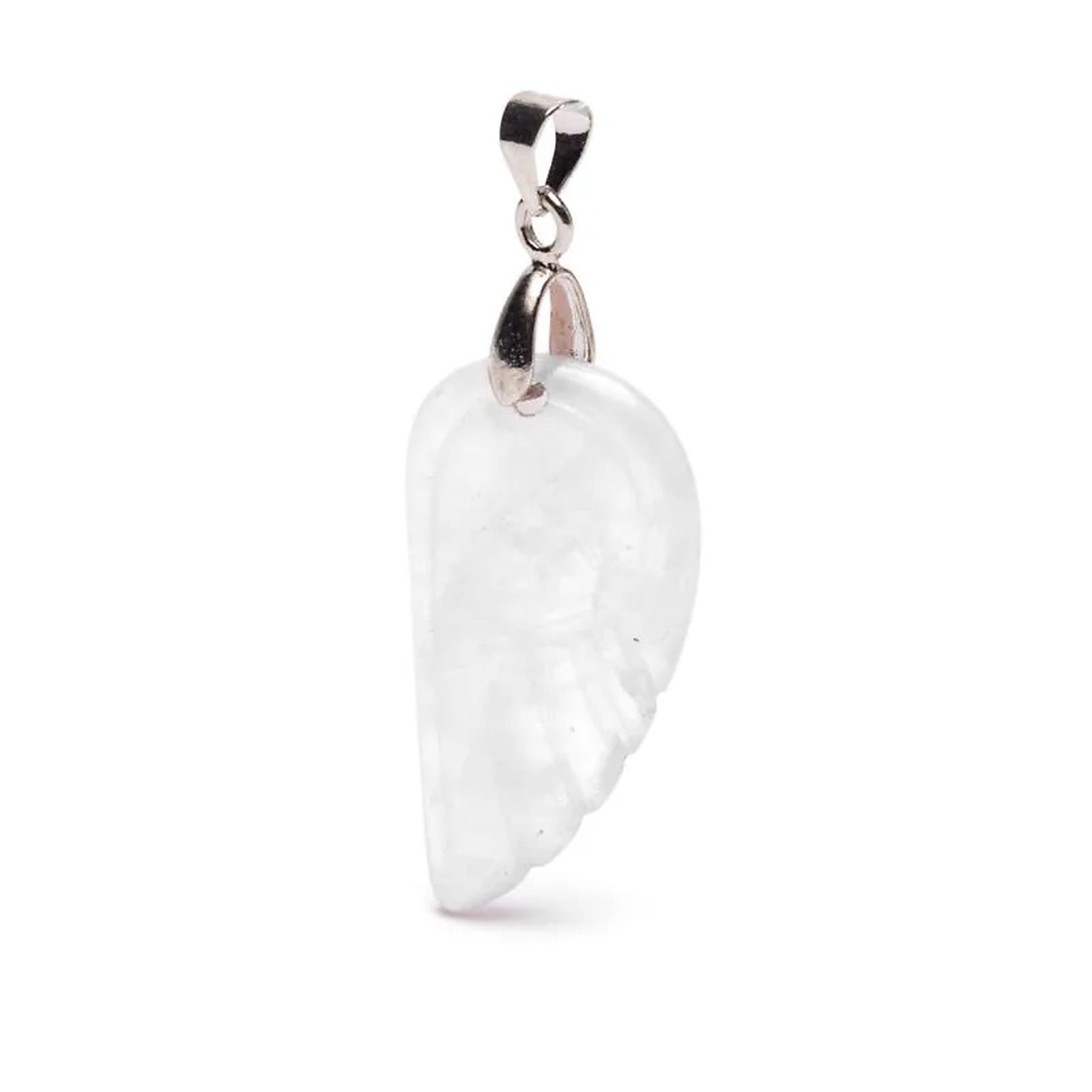 Pendentif ailes d’ange en cristal de roche -- ±3 cm