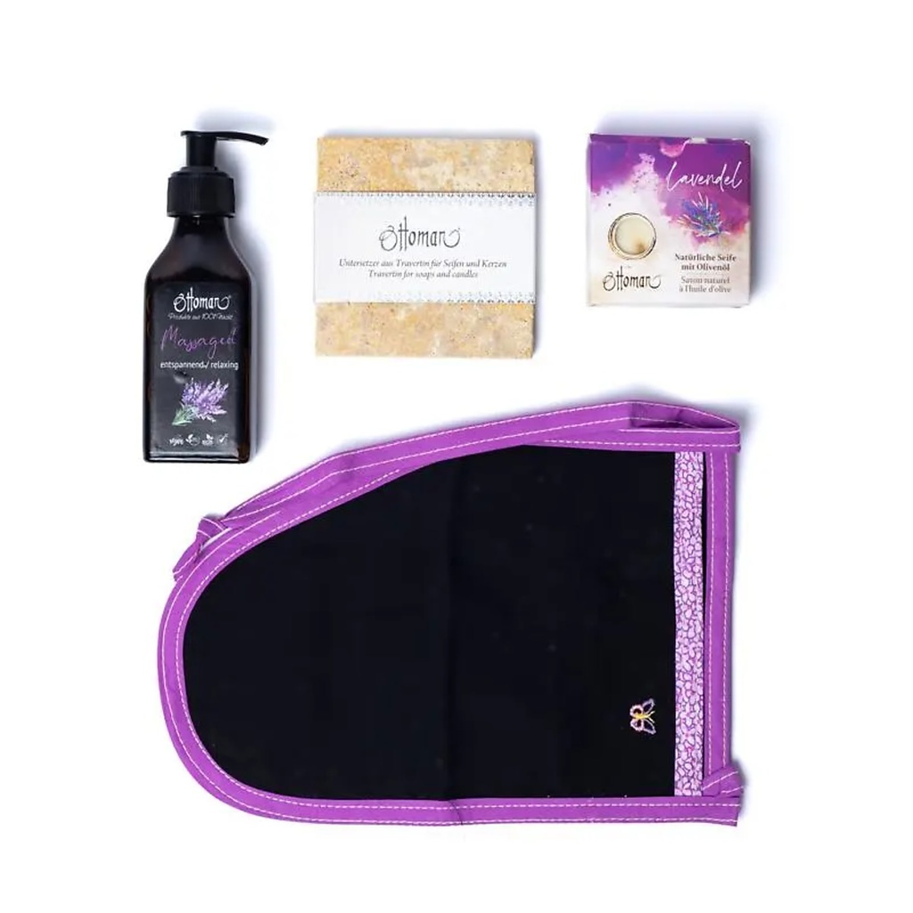 Ottoman massage Lavande Coffret cadeau -- 16x18x5,5cm; 715g