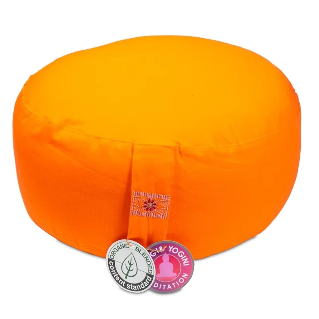 [8718969173865] Coussin de méditation Orange coton BIO (OCS) | 33x17cm; ±2300g