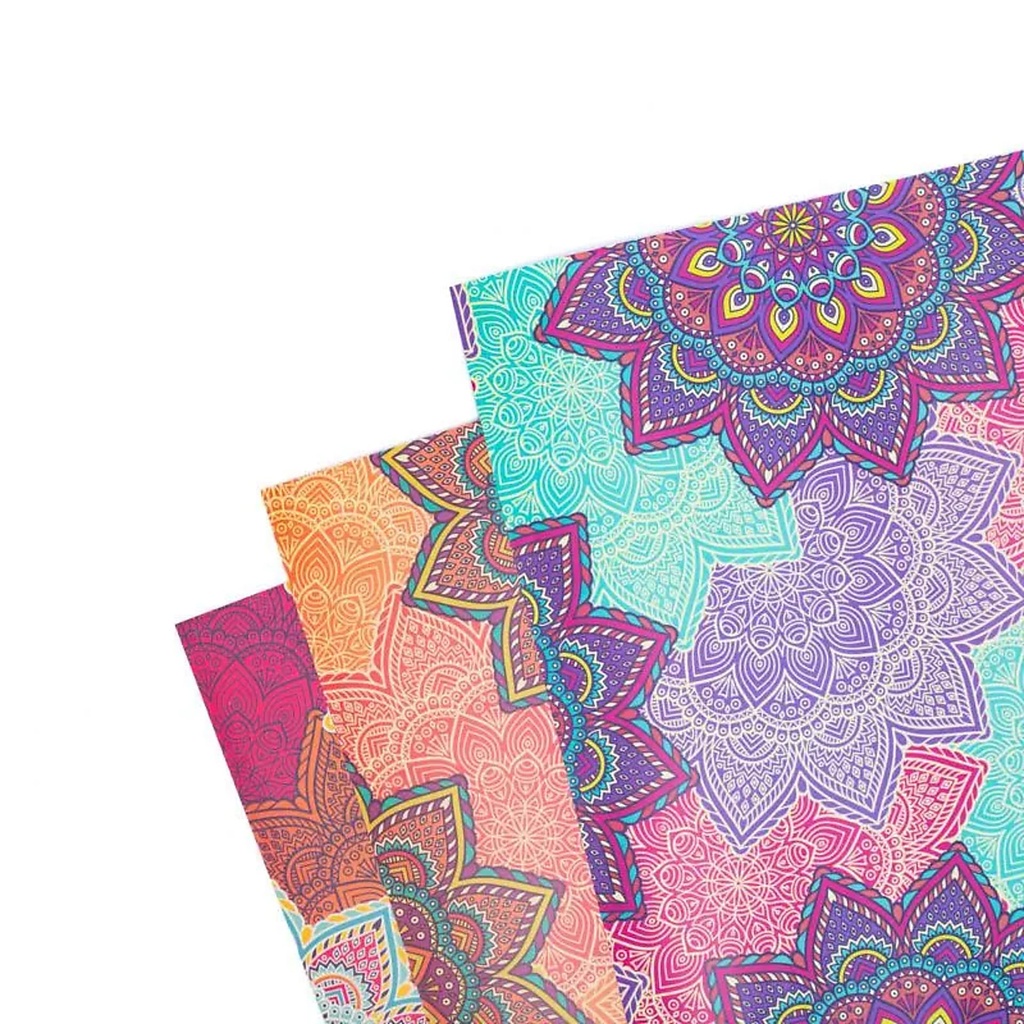 Papier cadeau Mandala 3 feuilles -- 50x90cm
