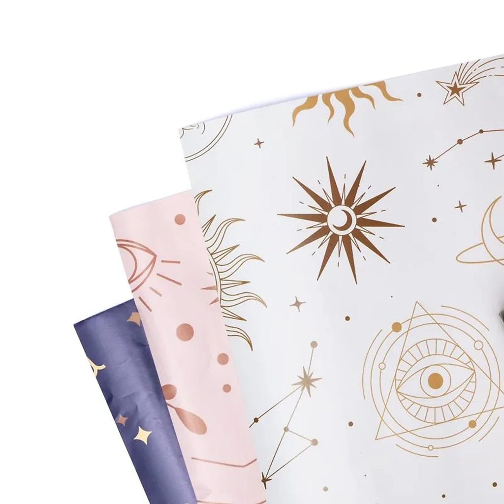 Papier cadeau Astrologie 3 feuilles -- 50x90cm