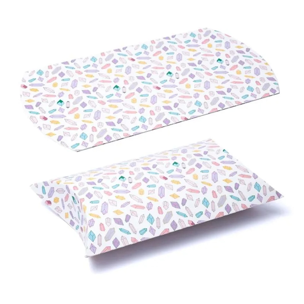 Boîtes à oreillers L Diamants multicolores -- 23.5x20.3cm