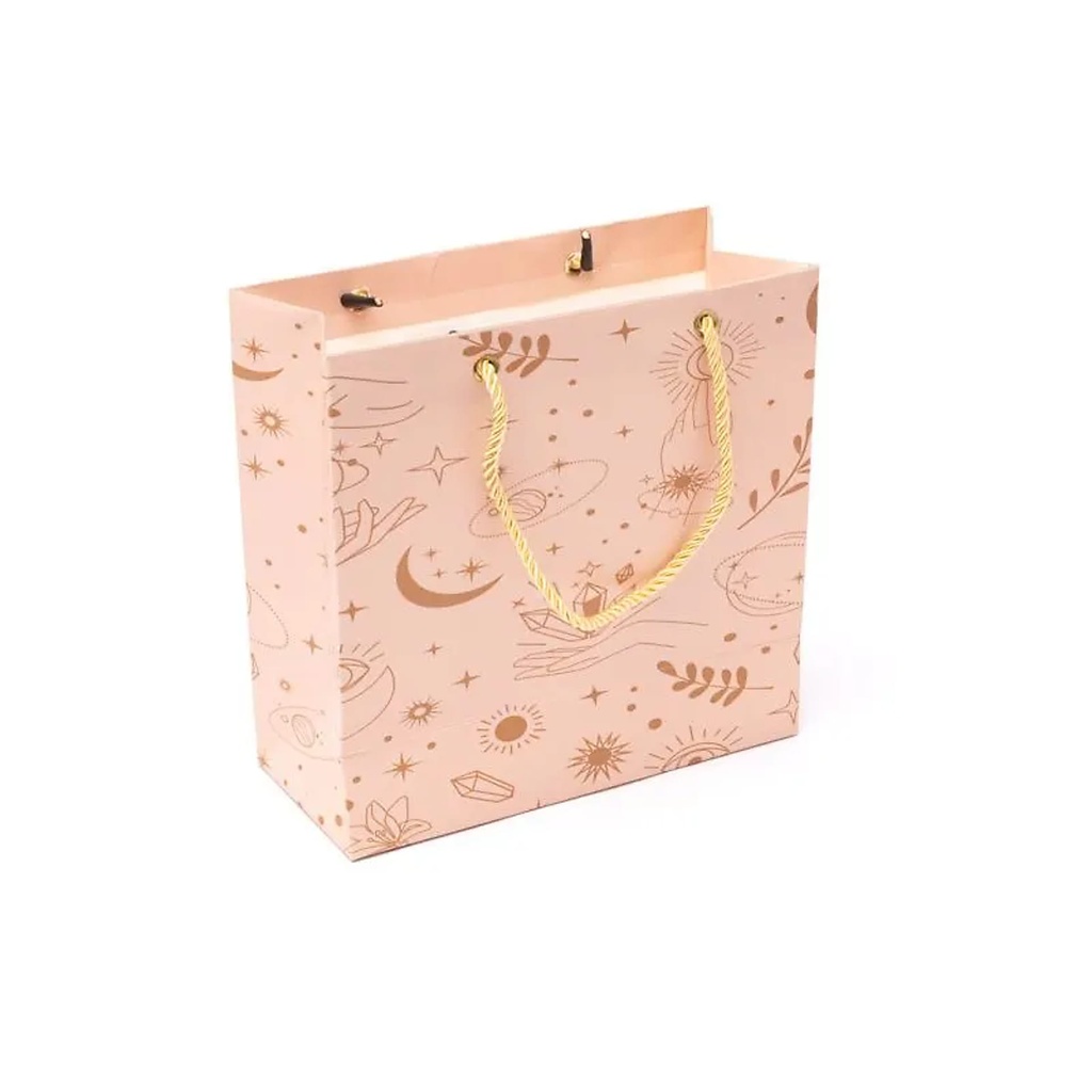 Pochette cadeau symboles mystiques -- 20x20x8,5cm	