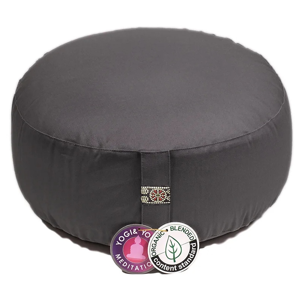 [8718969174053] Coussin de méditation Anthracite coton BIO (OCS) | 33x17 cm; ±2500 g