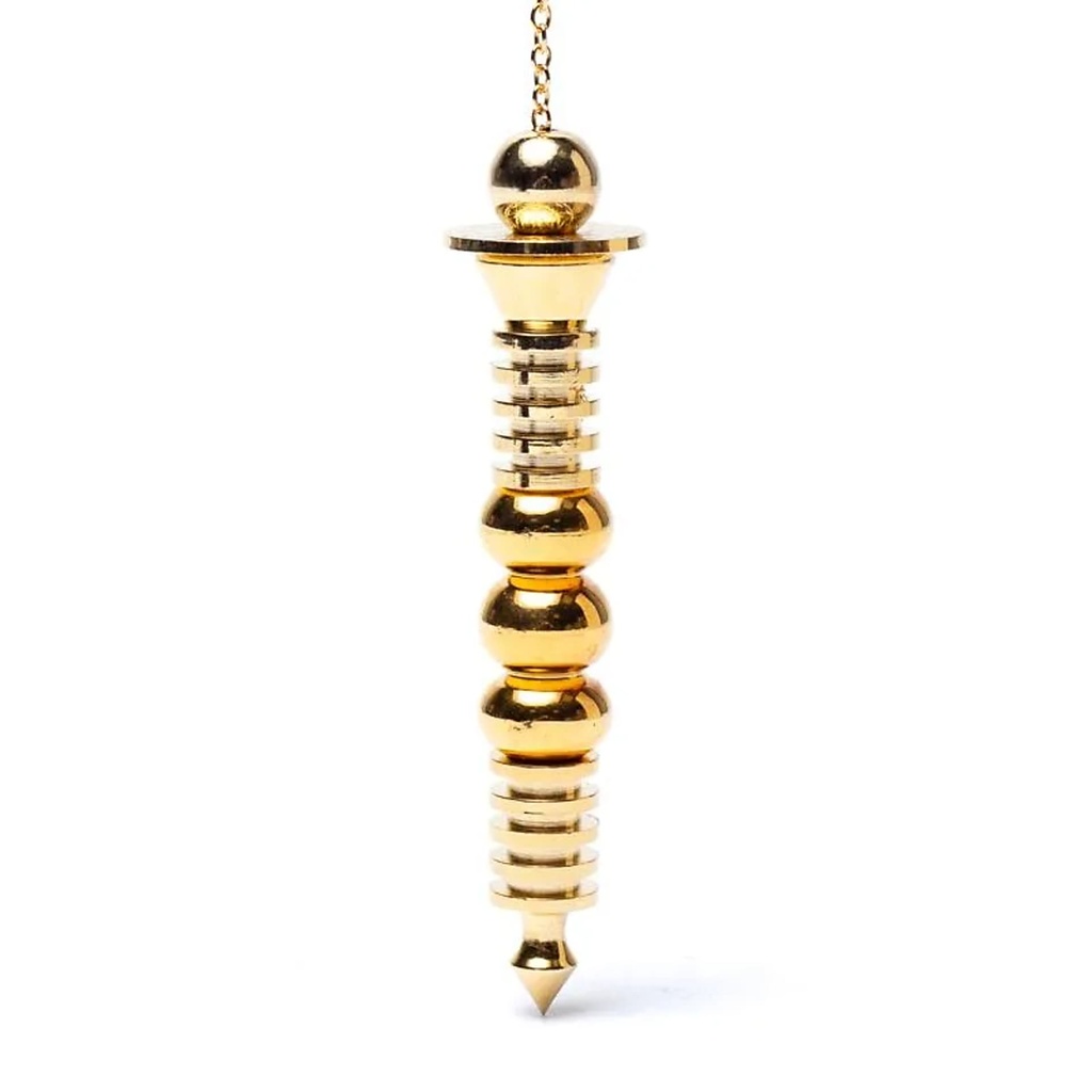 Pendule chambré Fleur de Vie en laiton plaqué or  -- 9cm