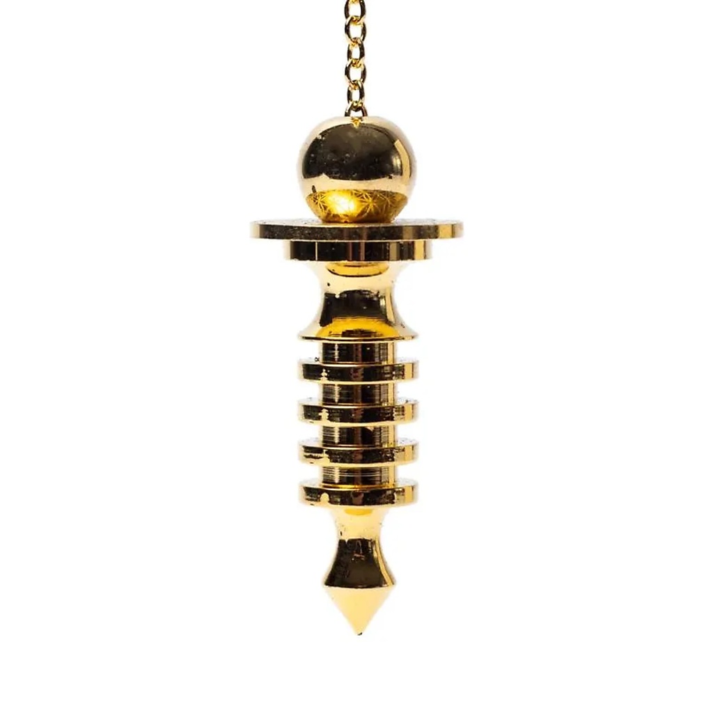 Pendule Fleur de Vie en laiton  plaqué or -- 5cm