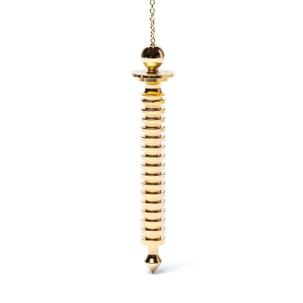 Pendule Fleur de Vie en laiton plaqué or -- 10,5cm