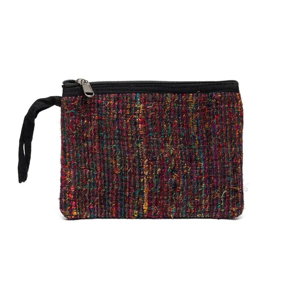 Pochette en soie recyclée -- 19x14 cm