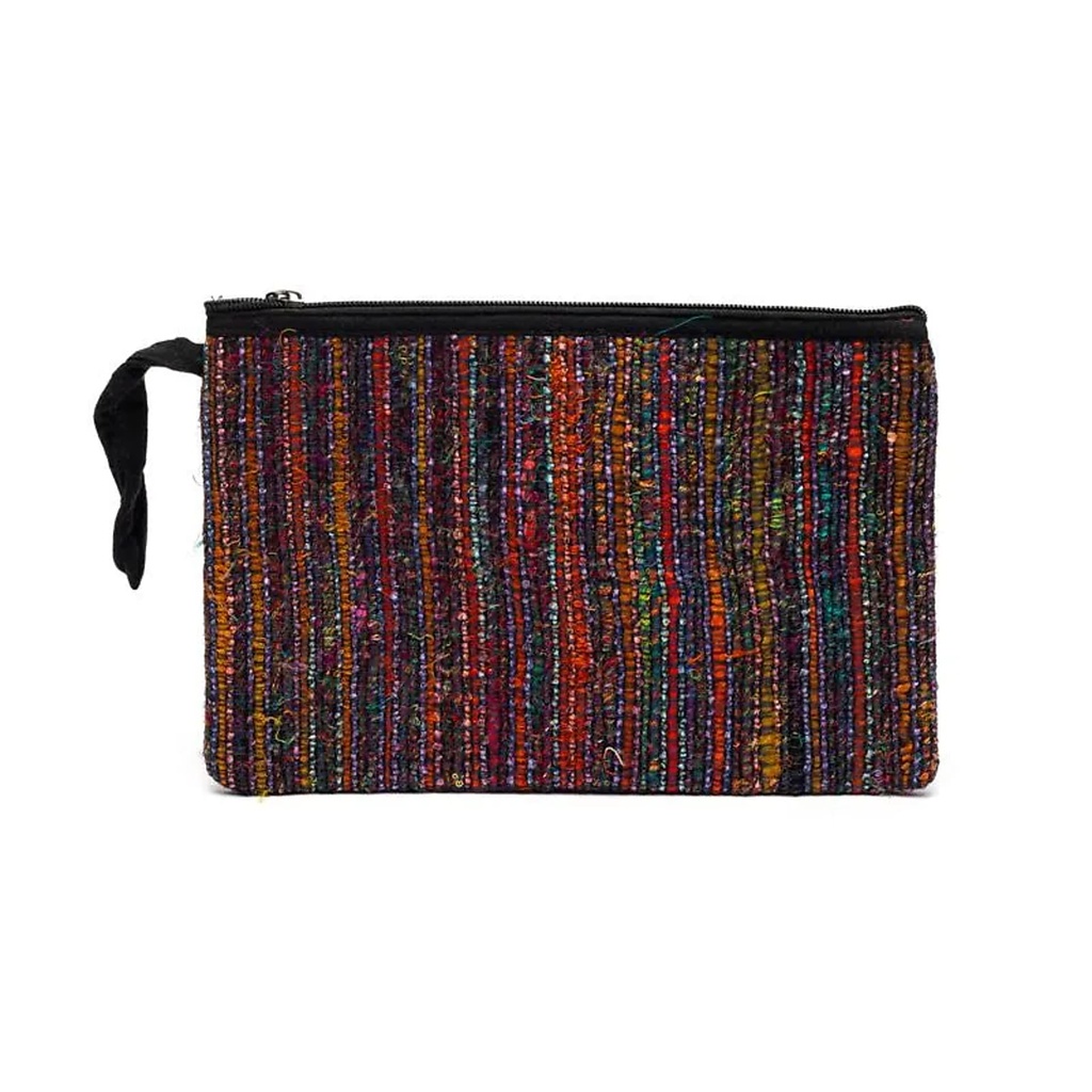 Pochette en soie recyclée -- 25x16cm