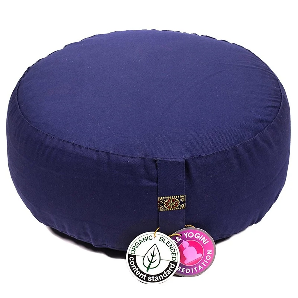 [8718969174138] Coussin de méditation Indigo coton BIO (OCS) | 33x17cm; ±2300g