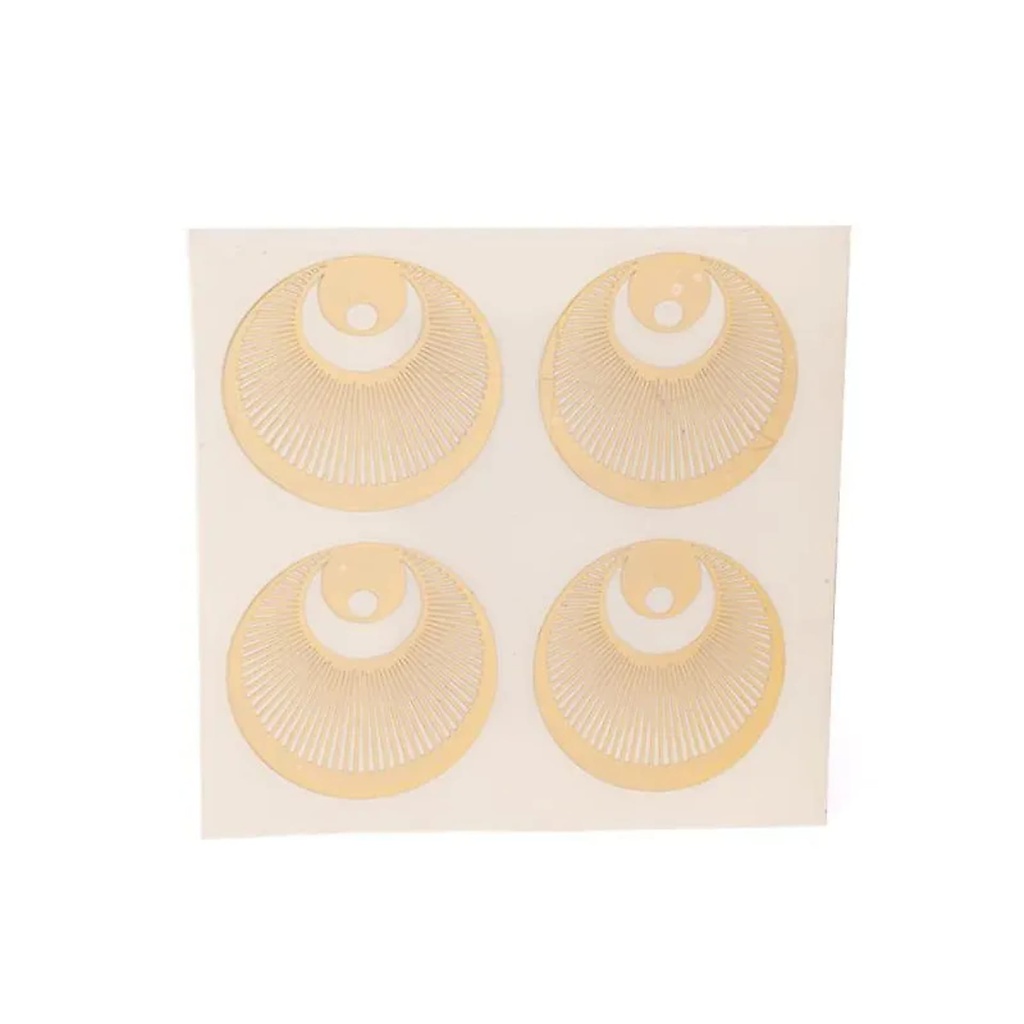 Autocollants en métal Ange doré, 4x -- 3,5 cm