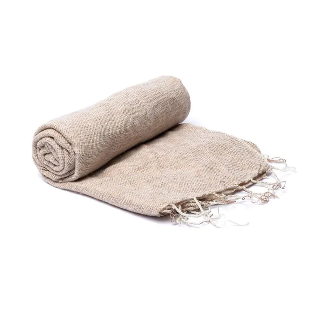 Châle de méditation crème -- 120x240cm