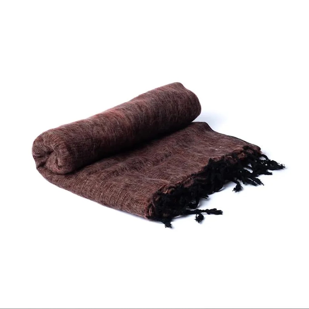 Châle de méditation châtaigne -- 120x240cm