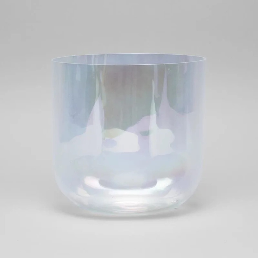 Bol chantant cristal clair cosmic note FA 432 hz + sac -- 20cm