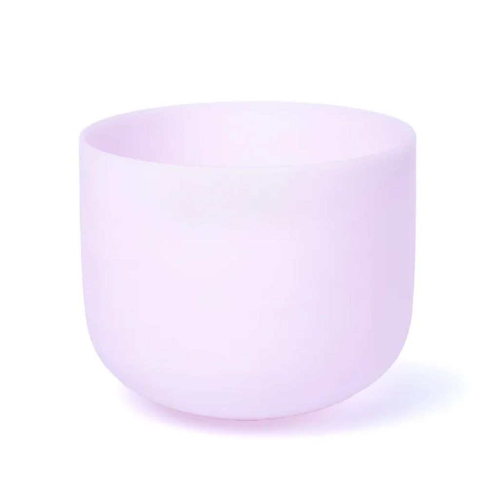 Bol chantant cristal rose F-note 432 Hz + sac -- ±20 cm