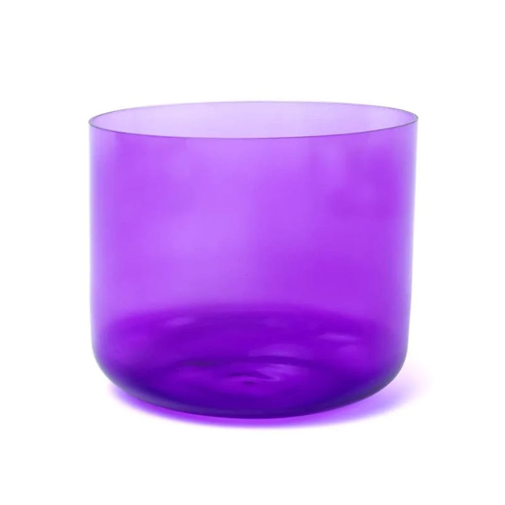 Bol chantant en cristal clair 7 chakra note SI 432Hz + sac -- 18cm