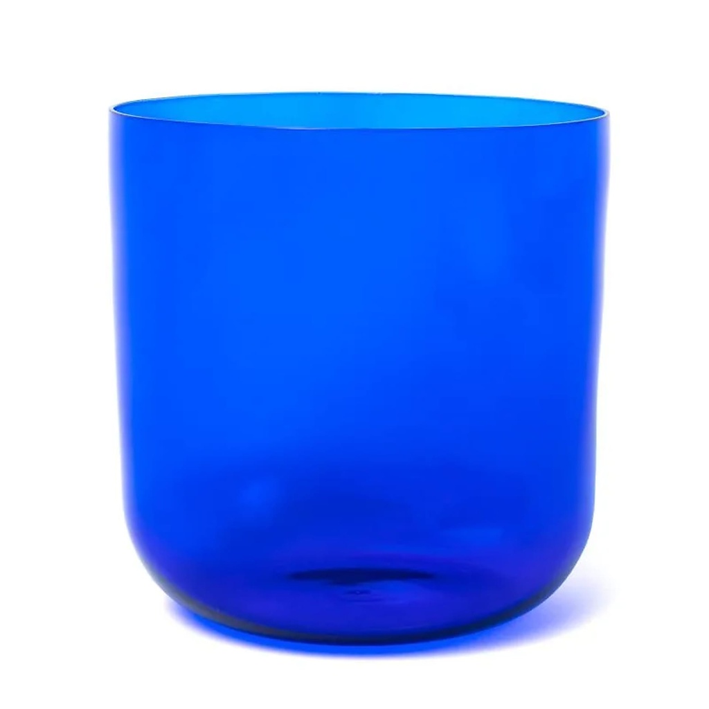 Bol chantant en cristal clair 6° chakra  note LA 432Hz + sac -- 18cm