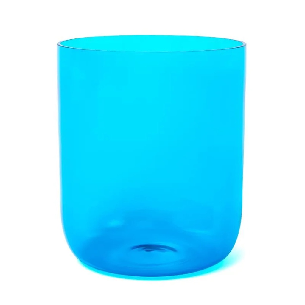 Bol chantant en cristal clair 5° chakra  note SOL 432Hz + sac -- 18cm