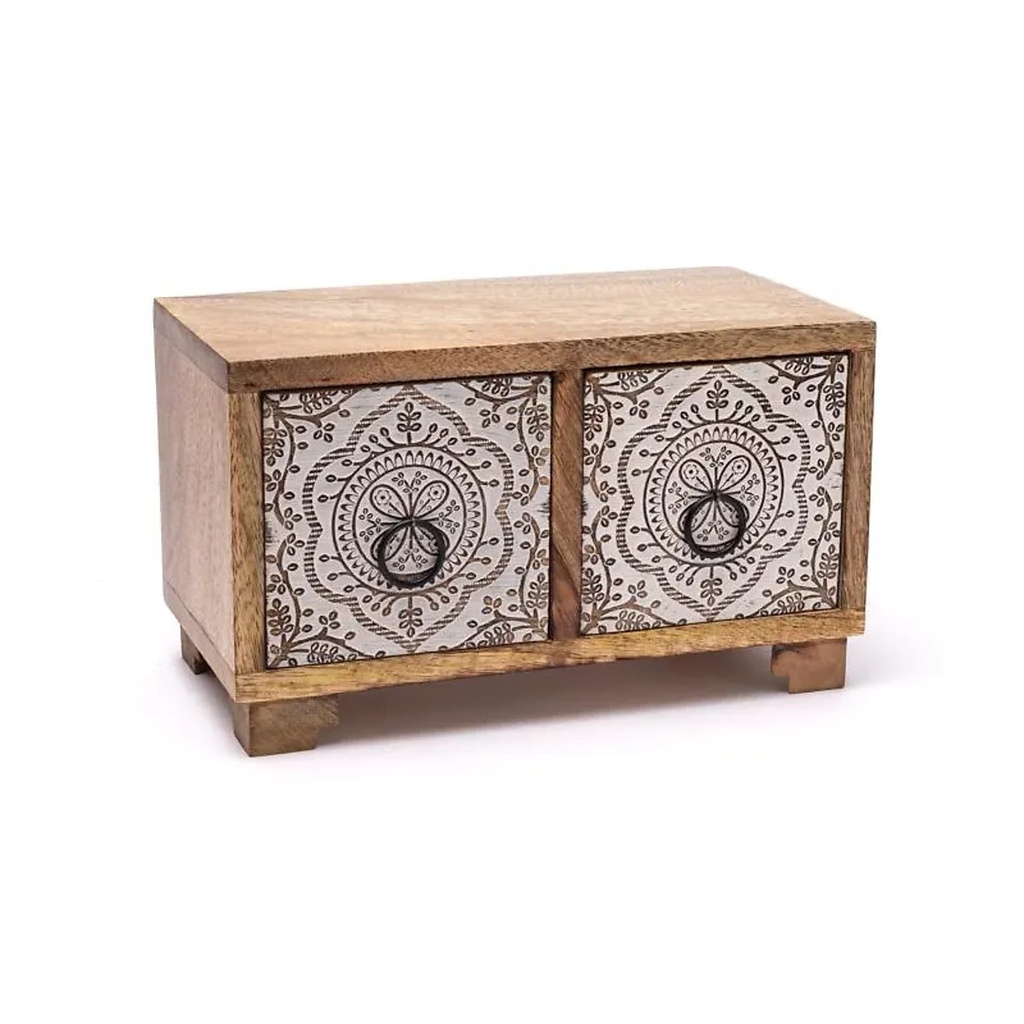 Petite commode impression mandala -- 24,5x12,5x15,5cm