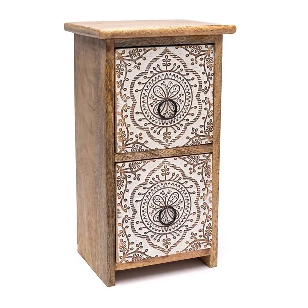 Petite commode impression mandala -- 17,5x14x31cm