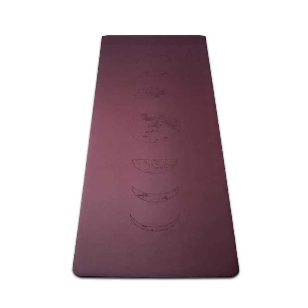 Yogi & Yogini Tapis de Yoga en PU phases lunaire aubergine -- ±2500g; ±183x61x0,3cm