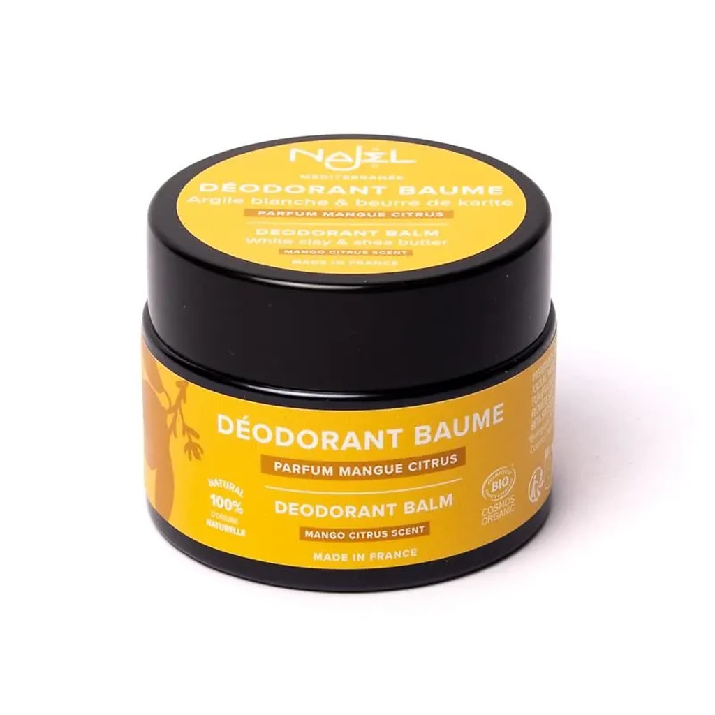 Baume déodorant Najel à l'argile blanche et au beurre de karité -- 45g