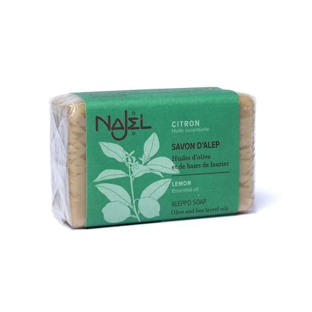 Najel Savon d'Alep huile essentielle de citron -- 100g