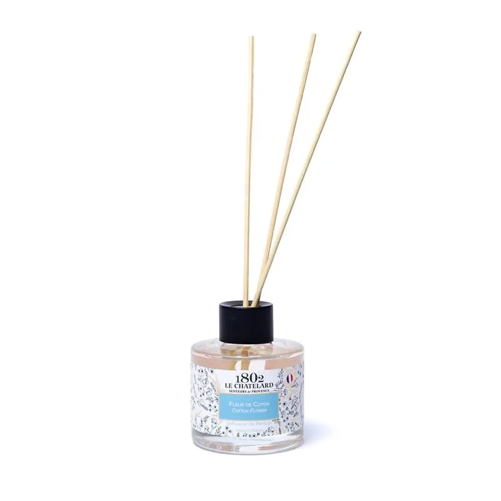 Diffuseur à bâtonnetsà roseaux fleur de coton -- 100ml