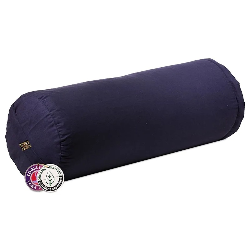 Coussin cylindrique Bleu foncé coton BIO (OCS) | 60x16cm; ±2300 g
