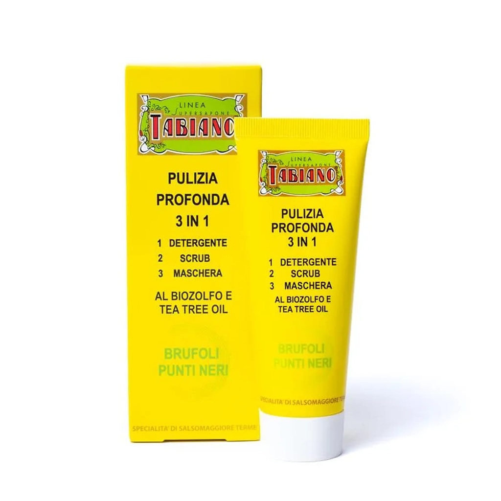 Tabiano nettoyant visage au biosoufre 3 en 1 -- 75 ml